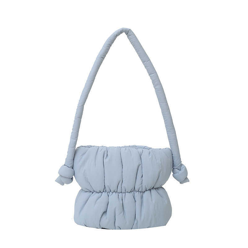 Cotton Jacket Bag Fashionable and Versatile Down Bucket Women s Macaron Single Shoulder Crossbody Autumn Winter New Bag 241205