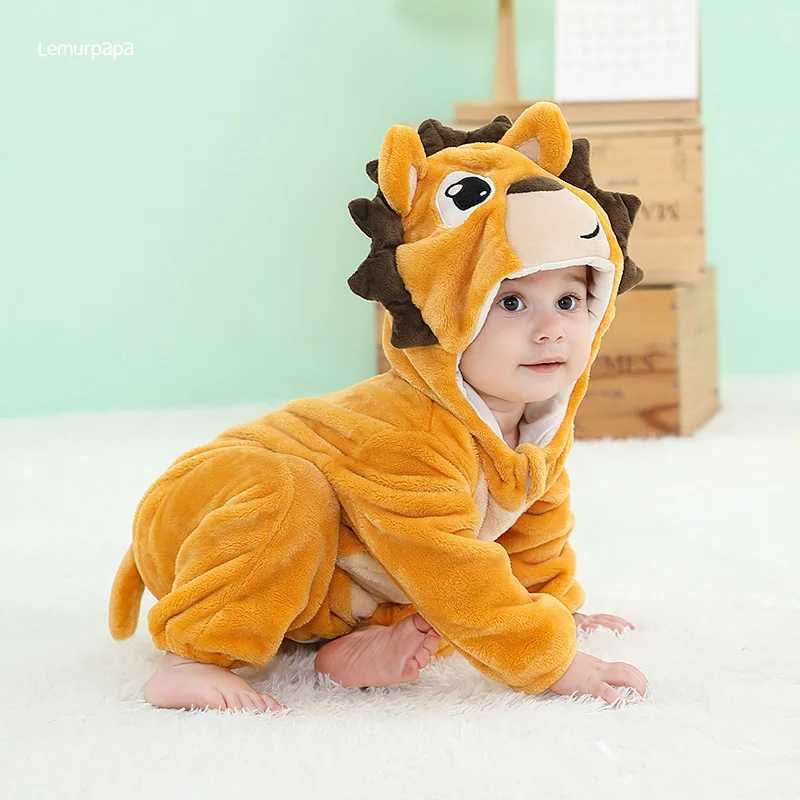 Pajamas Hedgehog Romper Baby Warm Jumpsuit Boy Girl Winter Outfit Halloween Animal Suit Funny Cute Onesie Festival Party Clothes H241205