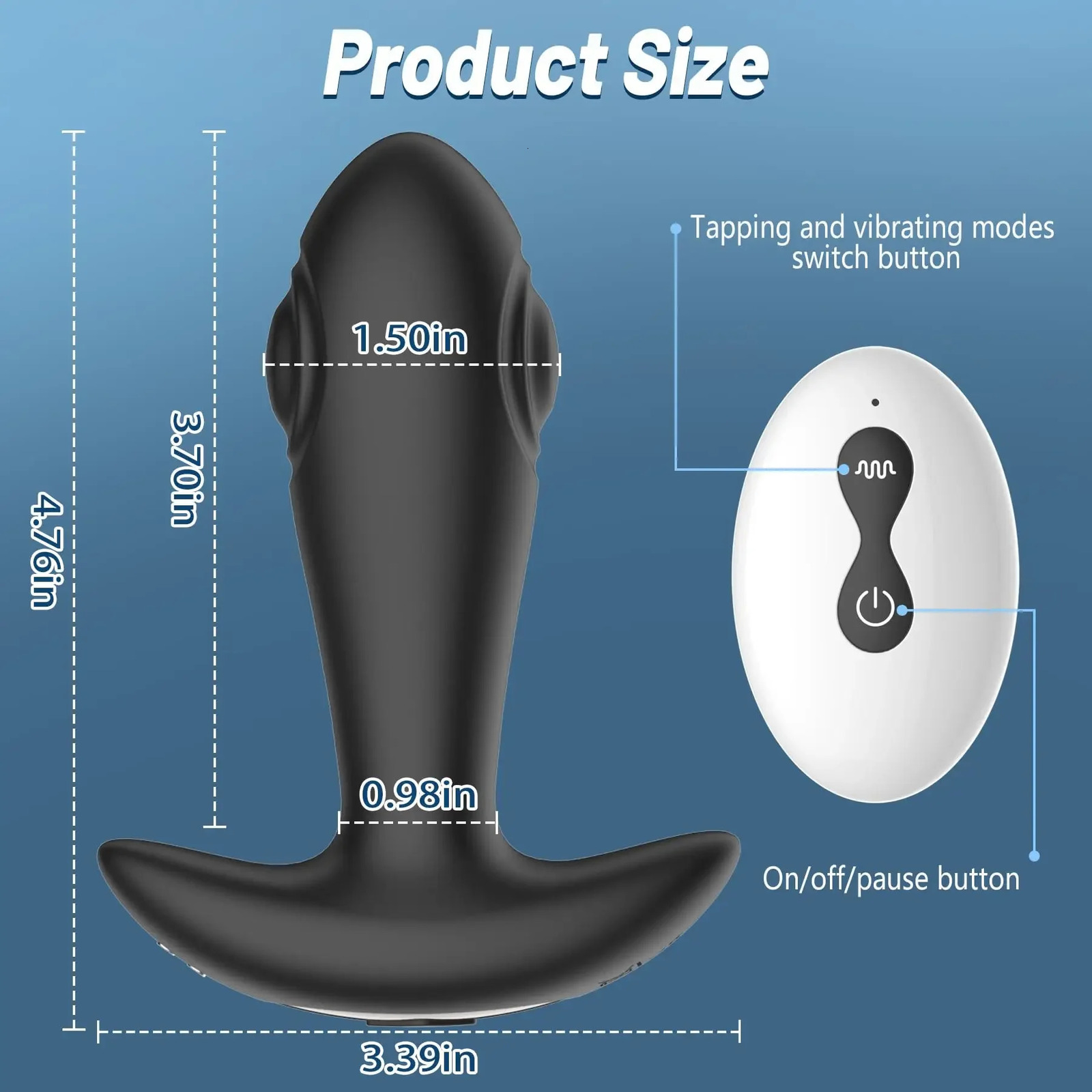Male Prostate Massager Flapping Vibrator Butt Plug Anal Vibrator Remote Control Dildo Masturbator Sex Toy For Men Couples 241205