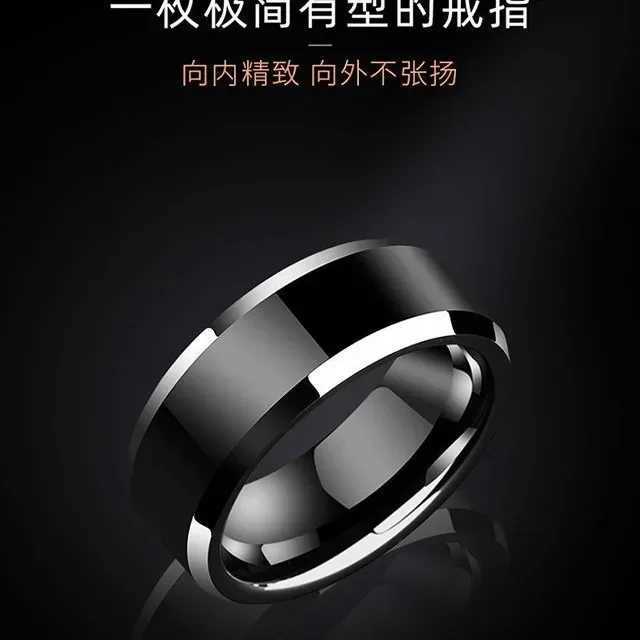2024 Mens Charm Jewelry Ring Womens Stainless Steel Black Ring Wedding Engagement Band Quantity Matte Mens Jewelry W241205