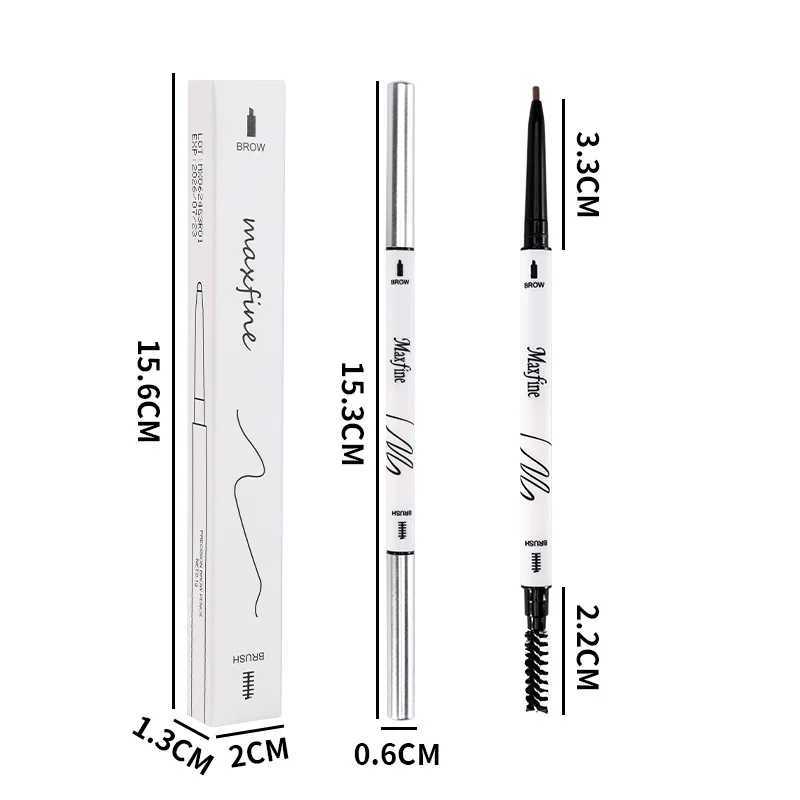 Double ended thin tube eyebrow pencil high pigment waterproof and not easy to fade suitable for beginners eye cosmetics W241205