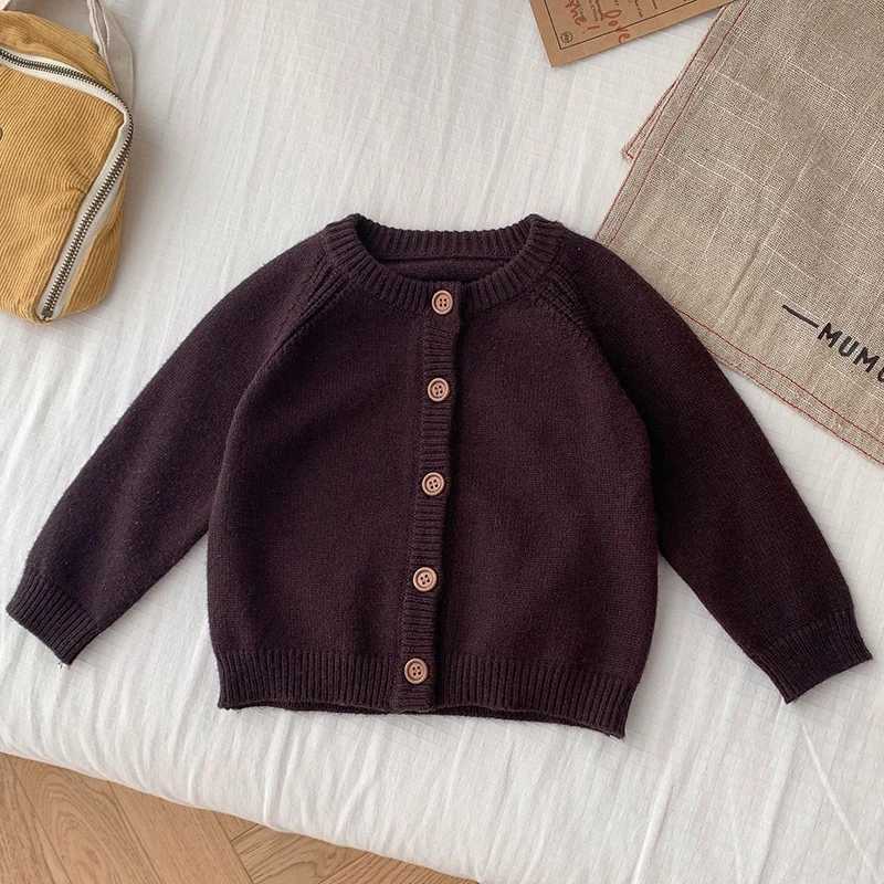 Autumn New Baby Boys Girls Knitted Cardigan Baby Sweater Preschool Knitted Cardigan Newborn Knitted Long Sleeve Baby Jacket Top W241205