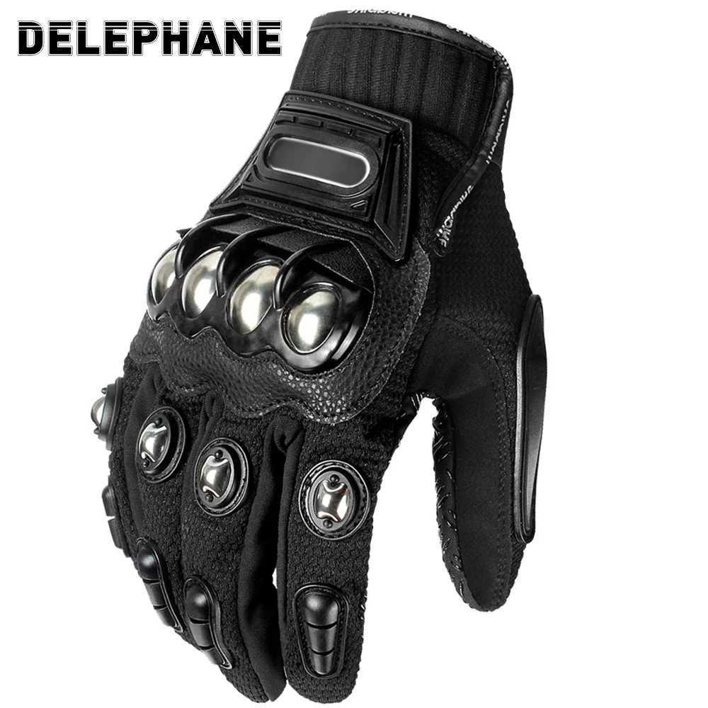 Alloy Steel Finger Joint Motorcycle Gloves Womens Sports Bicycle Riding Racing Shooting Tactics Color Bullet Gloves Black W241204