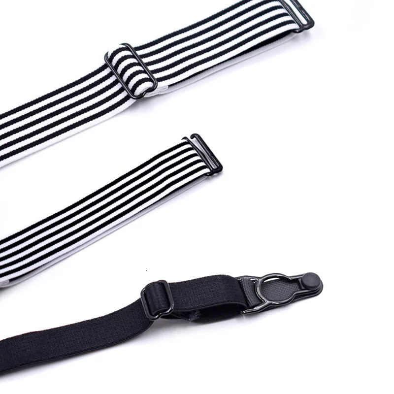 1 Pair Elastic Mens Shirt Stays Striped Suspenders Straps Antiskid Belt Garters Nylon Adjustable Holders For Male 241122
