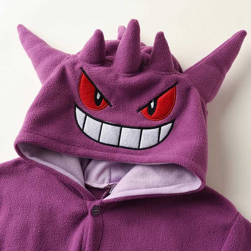 Pajamas Children Charizard Onesie For Kids Gengar Kigurumi Umbreon One-Piece Pajama Eevee Full Body Suit Girl Halloween Cosplay Costume H241205
