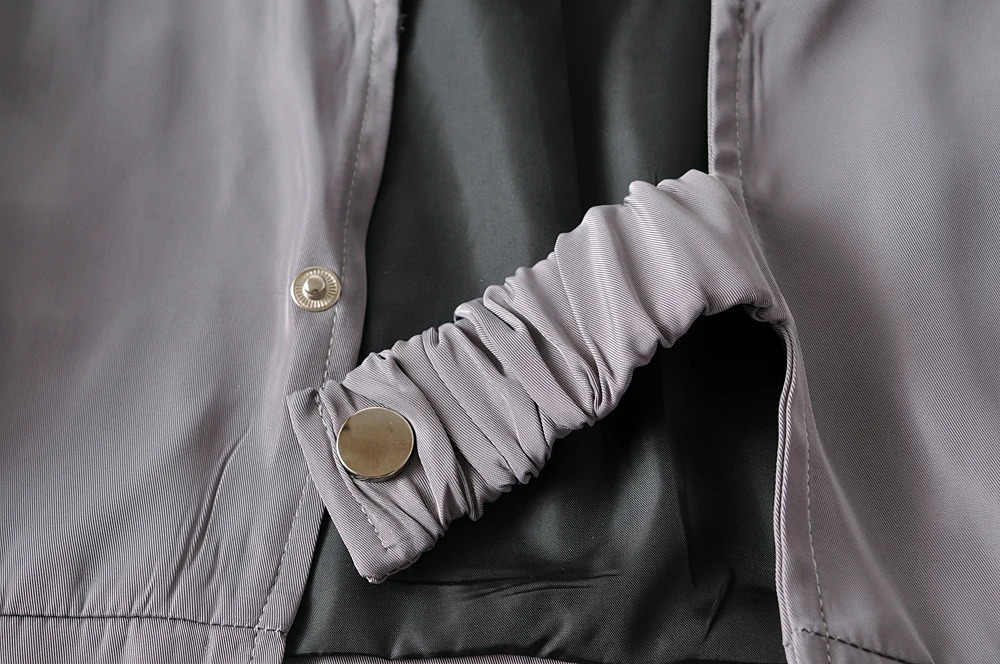 Women Streetwear Ruched Sleeve Casual Basic Cropped Bomber Coat Female Outwear Plain Gray Black Short Women Baseball Jackets 241205