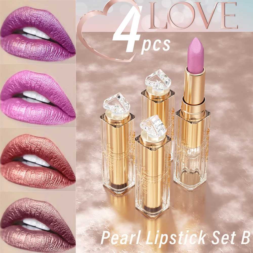 Glitter Lipstick Set Valentines Day Gifts Nude Moisturizer Lipstick Long Lasting Waterproof Lipstick Makeup Souvenir Gift SetXJ241205