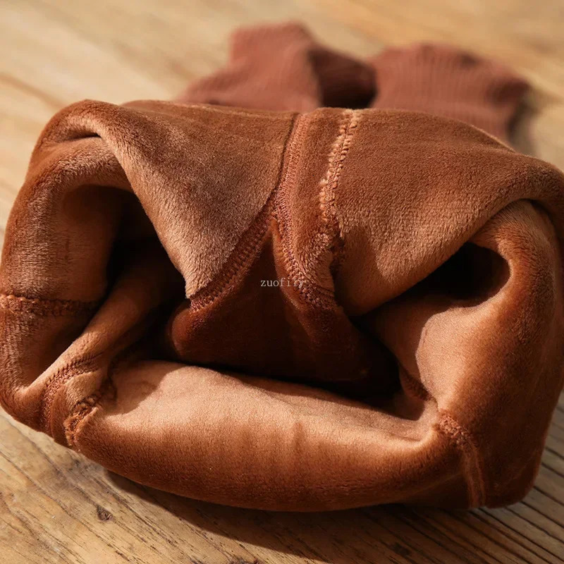 Kids Super Thicken Warm Winter Tights for Girls Vertical Stripe Cotton Toddler Baby Velvet Tights Children Solid Plush Leggings 241204