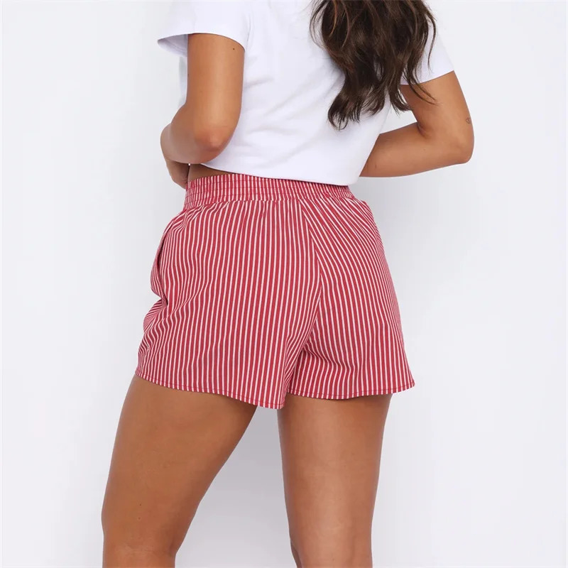 Women Y2K Vintage Striped Pajamas Shorts Womens Fashion Loose Shorts Stripe High Elastic Waist Short Pants Summer Casual Shorts 241204