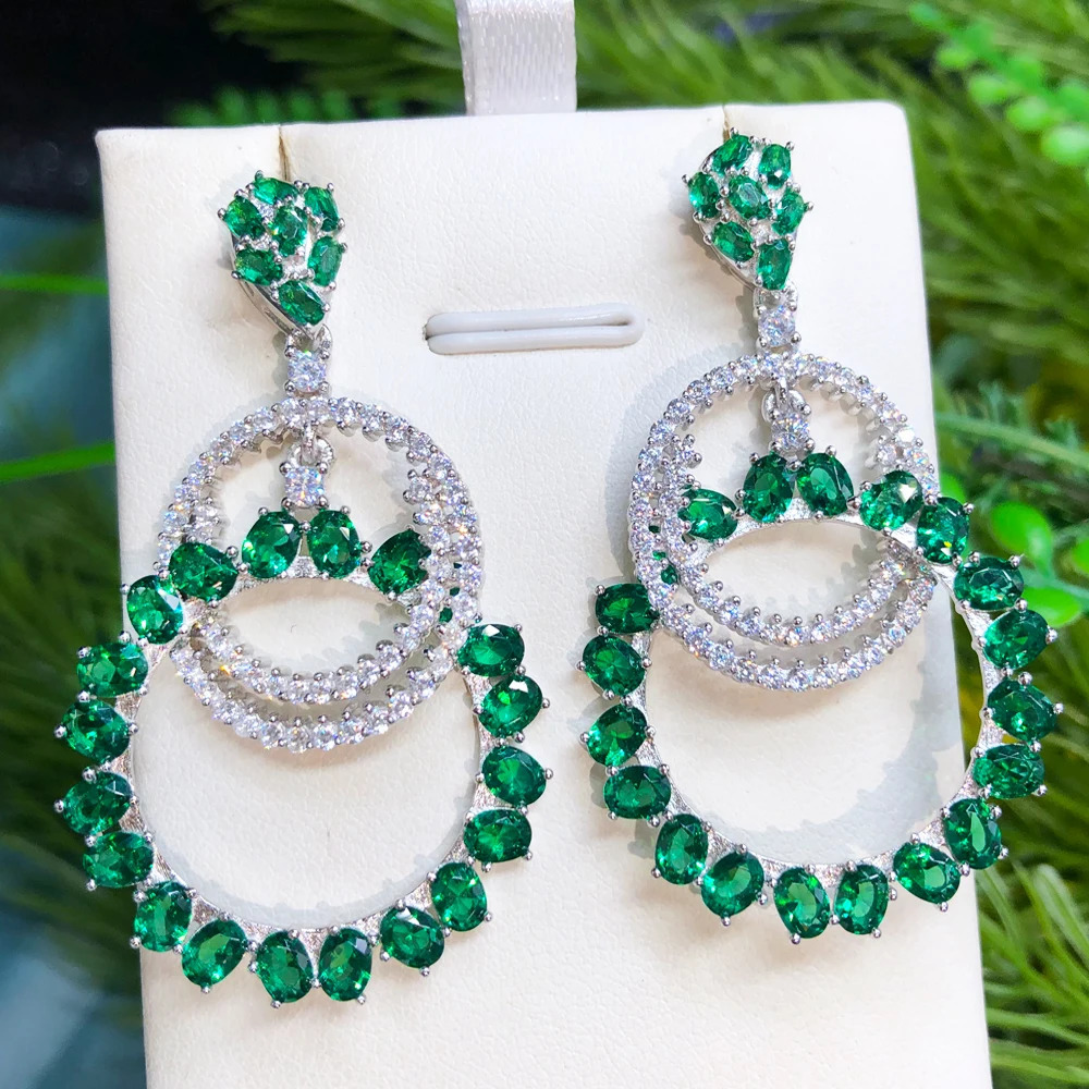 GODKI Red Carpet S925 Pure Silver Pearl Pendant Earrings Womens Wedding Dubai Bridal High Jewelry 241205