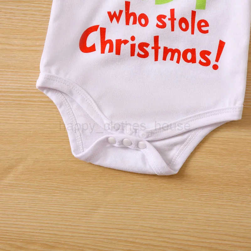 Christmas Newborn Baby Girl Boy Jumpsuit Pant Sets Letter Long Sleeve Bodysuit and Plush Suspender Pants Baby Items ClothingXJ241205