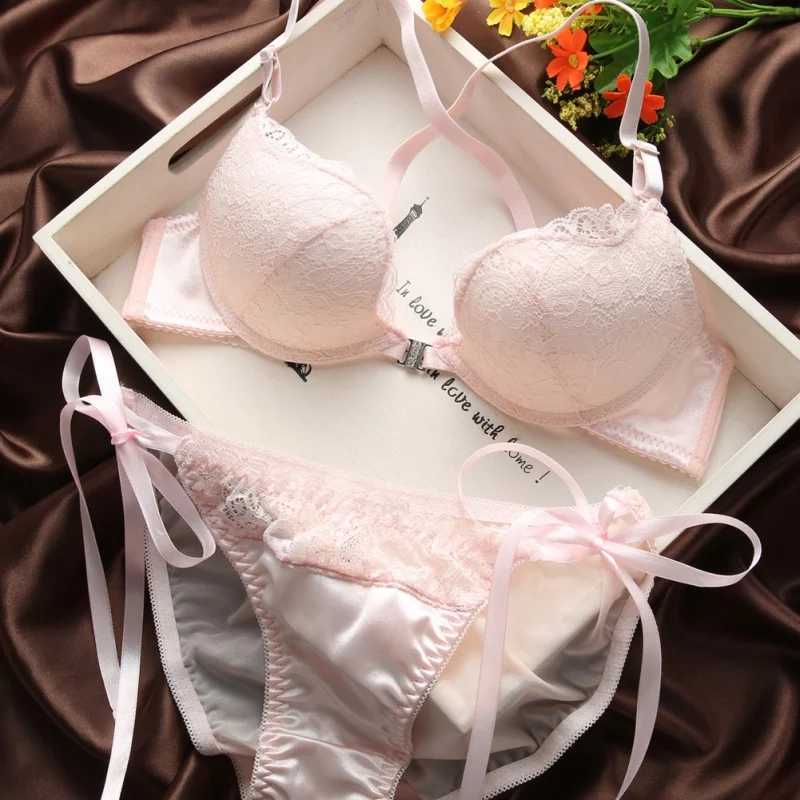Woman Lingerie Sexy Front Buckle Bras Front Clo U Shape Push Up Bra and Panty Set Y2XJ241205