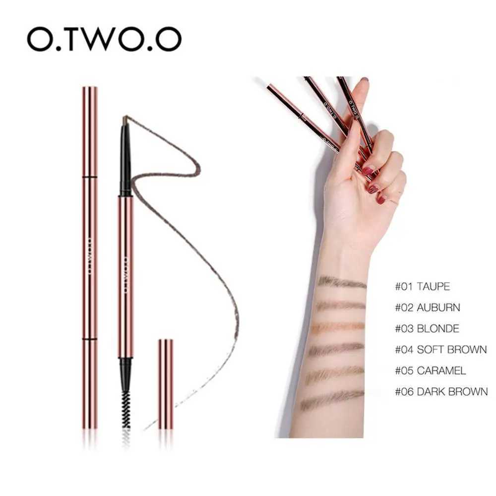 O. Two of them. O6 color ultra-fine triangular eyebrow pencil durable waterproof brown precise eyebrow remover eyebrow makeup W241205