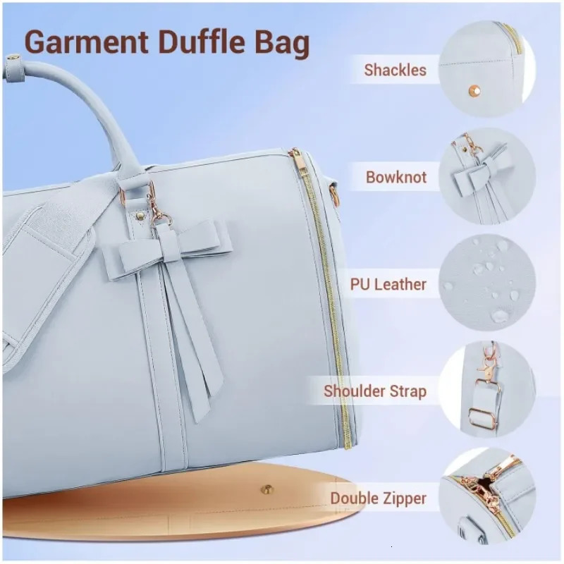 Convertible Portable Travel Garment Bag Carry on Duffel for Men Women DustProof Hanging Suitcase Suit Business 241204