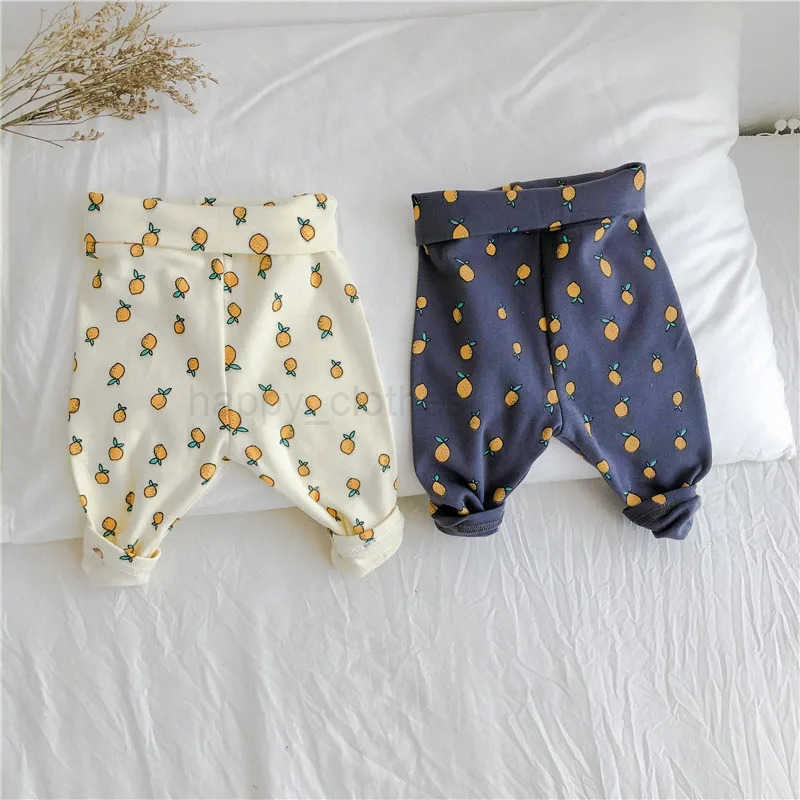 Cotton Warm High Waist Pants+Long Sleeve O-neck Top Sets Toddler Underwear Suits Baby Girls Boys New Cute 0-3years PajamasXJ241205