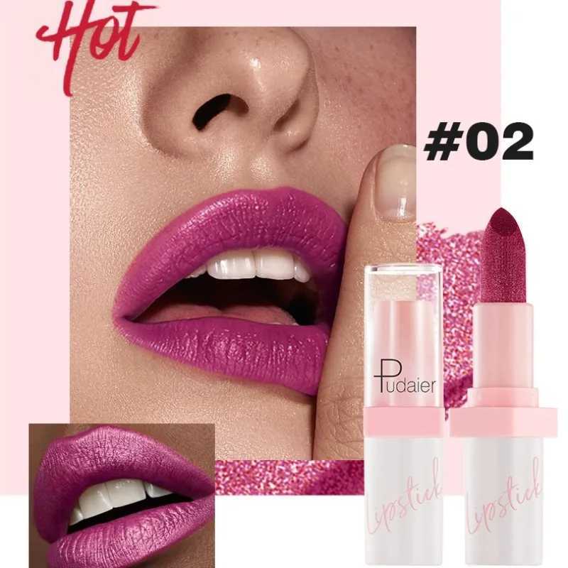 Pearl Diamond Lipstick Shining Pearlescent Glitter Lip Stick Waterproof Non Stick Cup Makeup Lip Gloss Red Tint Smooth LipsticksXJ241205