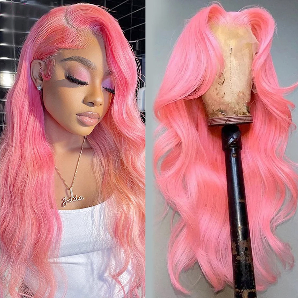 Straight 13x4 Front Simulation Human Hair Wigs Body 280% Brazilian Water Wave 30 Inch Lace Frontal Glueless For Women Synthetic Silky Wig Ready To Wea