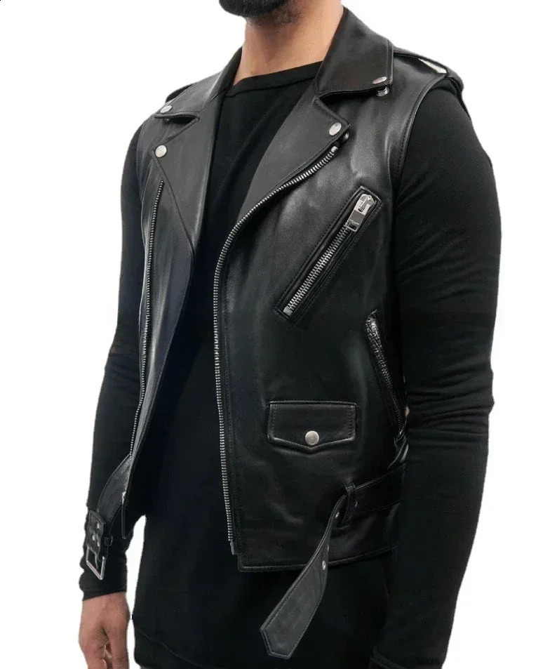 Leather Camisole Knight Costume Men Medieval Armor Sleeveless Vest Top Lace Up Waistcoat 251015