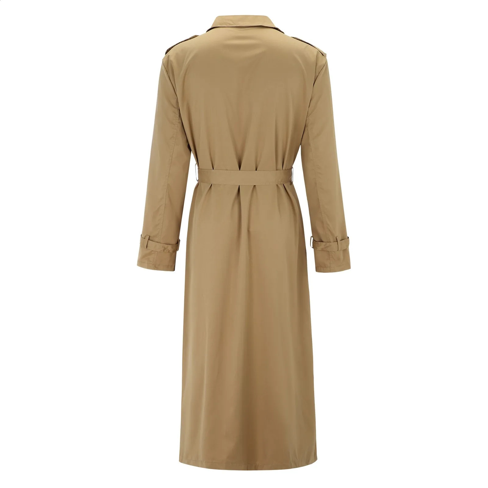 Streetwear Fashion Trench Mens Thin Coat Overlong British Coats Mans Clothing With Epaulets Jackets For Spring 241202