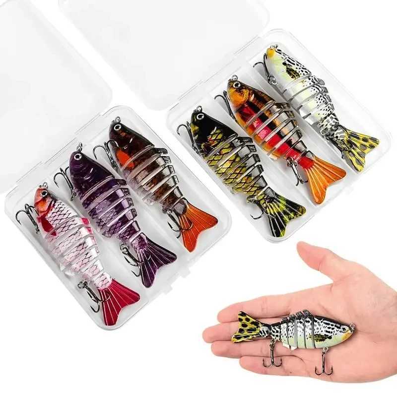 3PCS/Box Fishing Wobbr Lifelike 7 Segment Swimbait Crankbait Hard Bait Slow 10cm/15g Isca Artificial Lures Fishing TackXJ241128