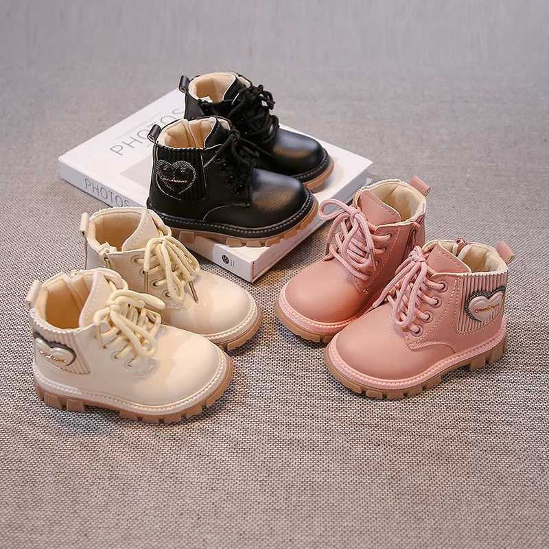 New Girl Shoe Autumn Fashion Girl Boots Versatile Trend Child Shoes Soft Sole Comfort Winter Boot Daily Princess Ankle BootsXJ241206