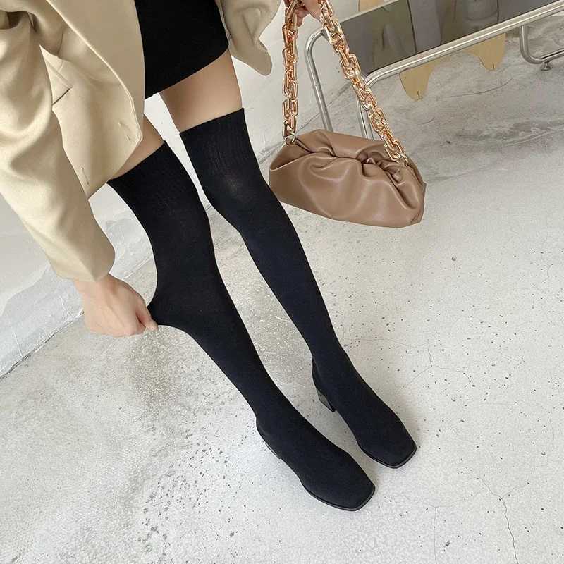 High Quality Sock Wens Over the knee Elegant Wan Sexy Tights Chunky H Autumn Winter Knitting Lg Boot T241206