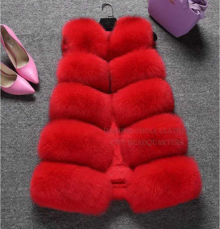New Design 2017 Fashion Winter Women Fur Vest real Fur Vests Woman Fe Fur Coat Jacket Fe Ladies Fur Coats Size S-XXXXJ241206