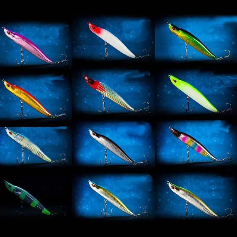 1PCS Sinking Pencil Wobbrs Pike Hard Lures 8cm/9.5cm Fishing Minnow Artificial Baits with Treb Hook Swim Crankbaits TackXJ241128