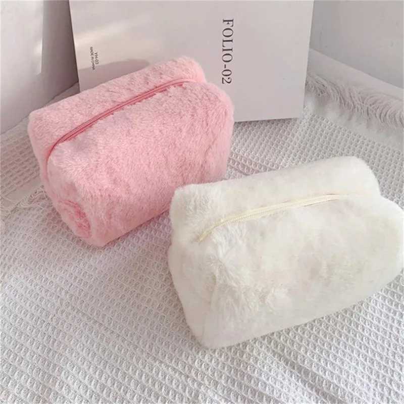 Plush Makeup Bags for Women Soft Travel Cosmetic Bag Organizer Case Young Lady Girls Make Up Case Necessaries Storage BagXJ241206