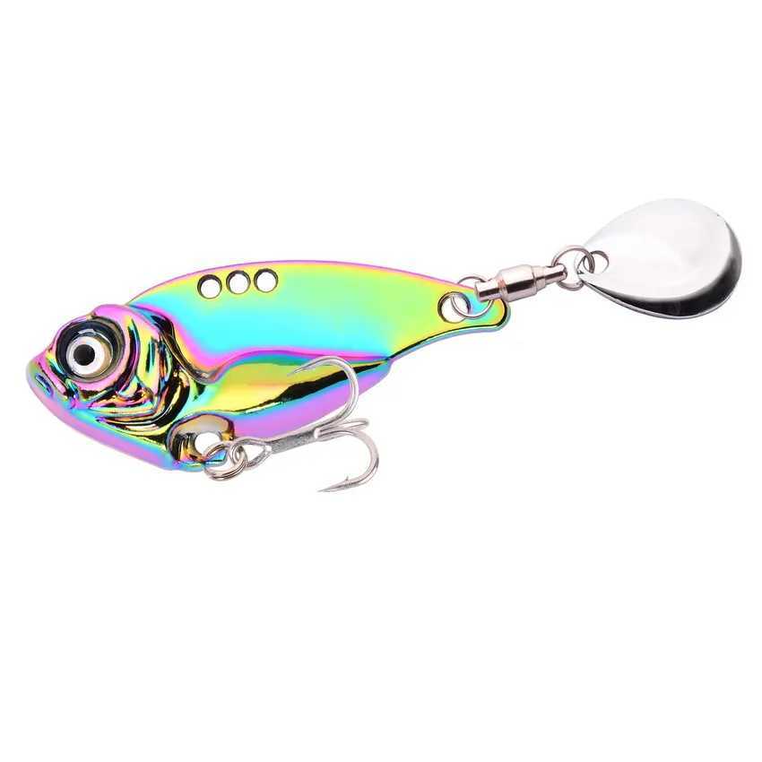 5pcs Spinner Bait 7-20g Metal Vib Fishing Lure Trolling Rotating Spoon Wobbr Sinking Hard Bait With Sequin Pesca For Bass PikeXJ241128