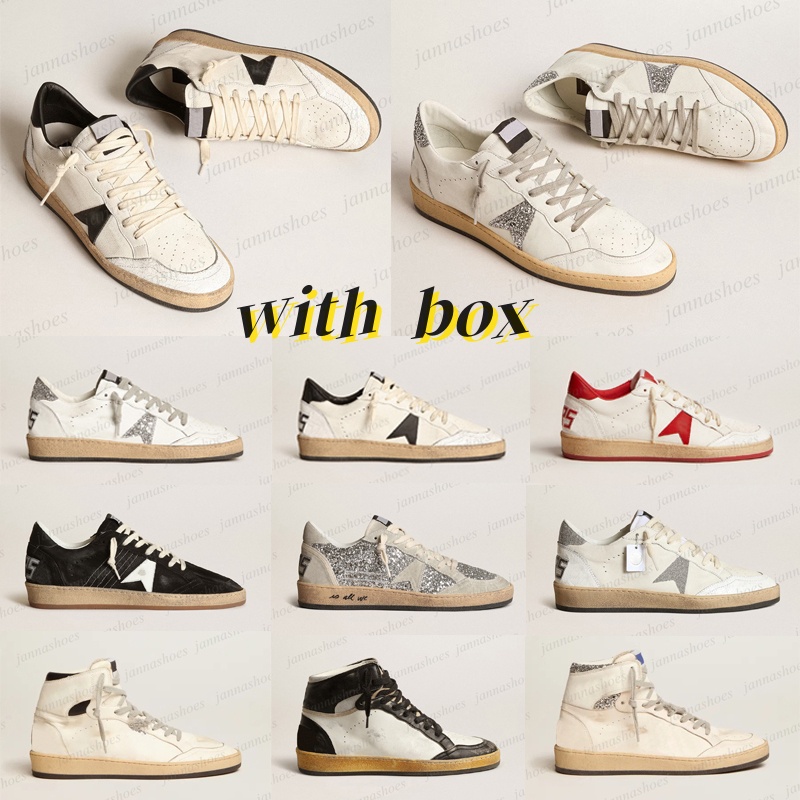 Mots de concepteur baskets super-star chaussures en cuir italie sale vieille marque de chaussures hommes hommes noirs blanc balles décontractées