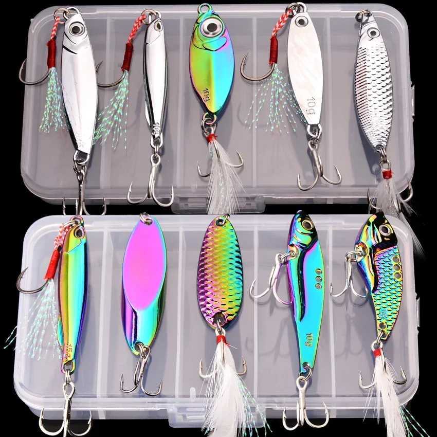5pcs/lot Wobbr lures 3g/10g/15g Metal Vib Fishing Lure set Sinking Hard Metal VIB Sea Fishing Lures Artificial Pesca BaitXJ241128