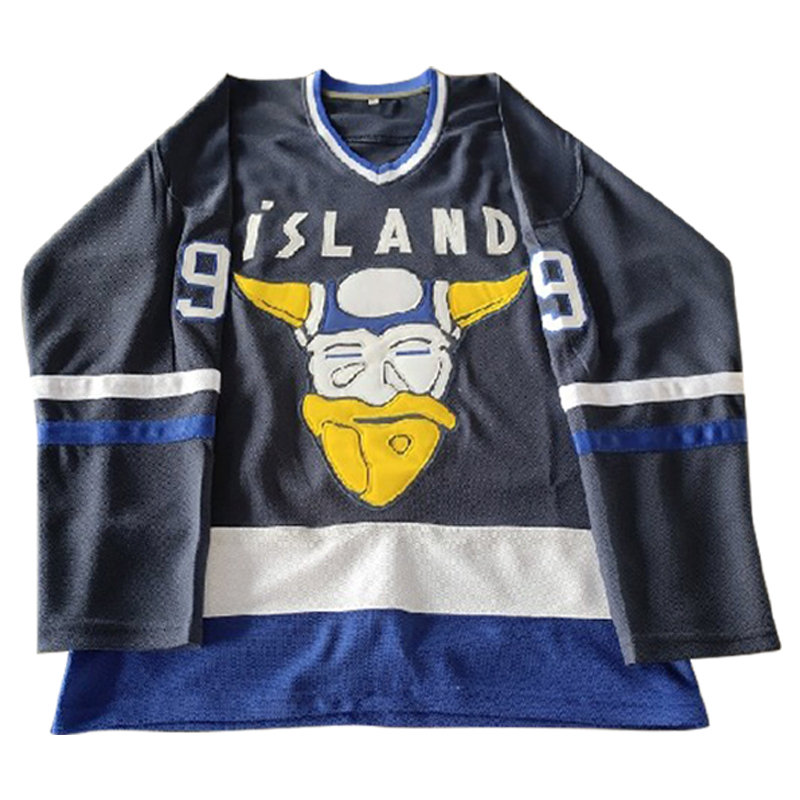 Gunnar Stahl Mens Mighty Ducks 9 Iceland Hockey Jersey Movie Ice Hockey Jerseys Embroidered S-XXXL In Stock