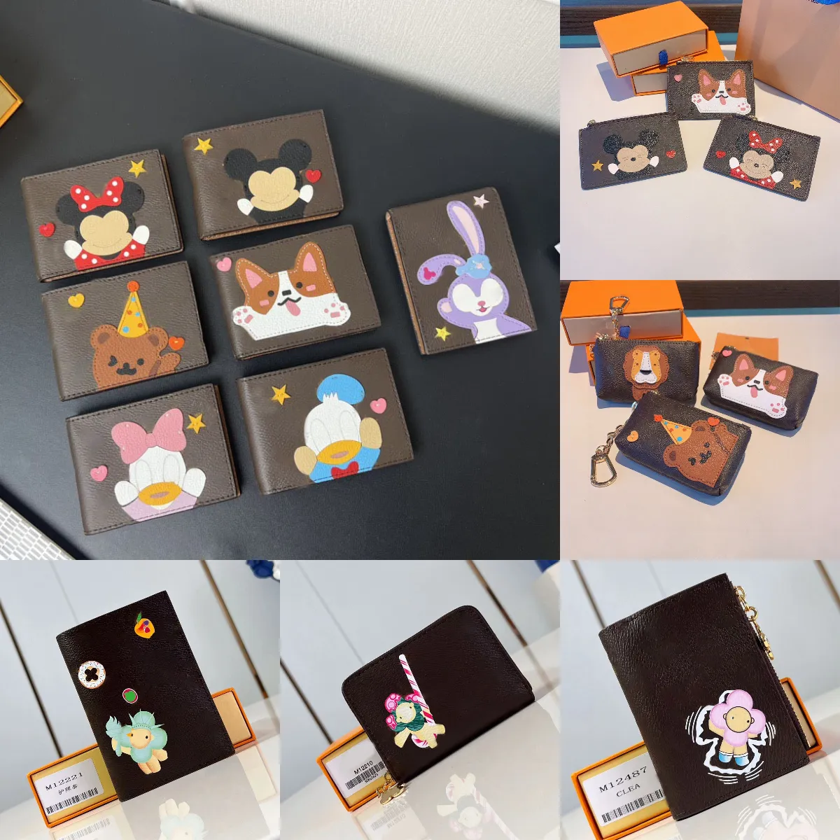 Designer Zippy Top Quality Candy Factory Capsule Christmas Credit Card Holder Coin Purse Key Pouch Passport Cover Women Fashion Cartoon Wallet