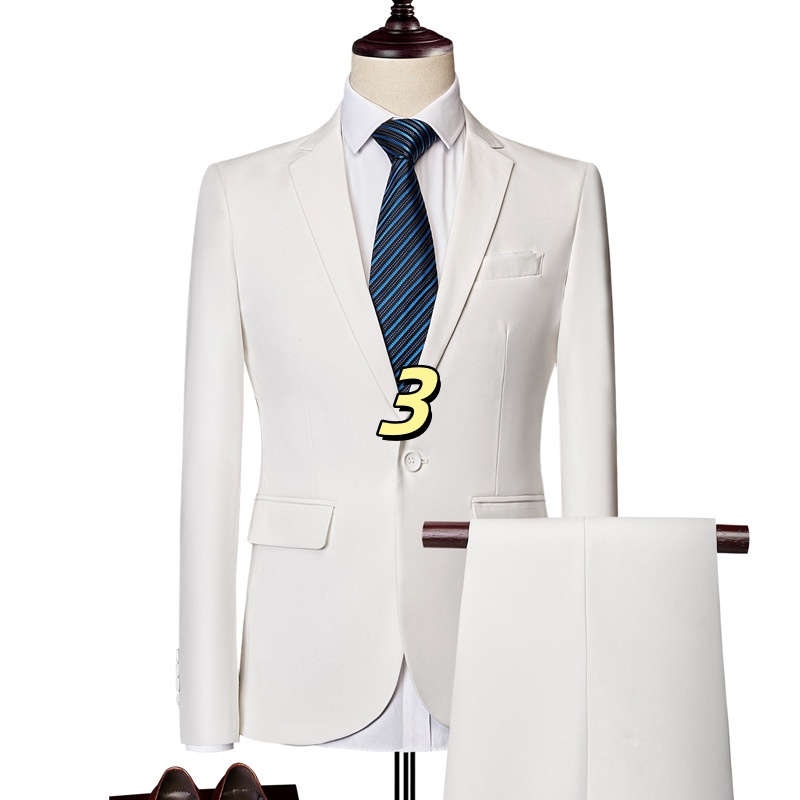 3129 New full suit men's handsome thin dress groom wedding