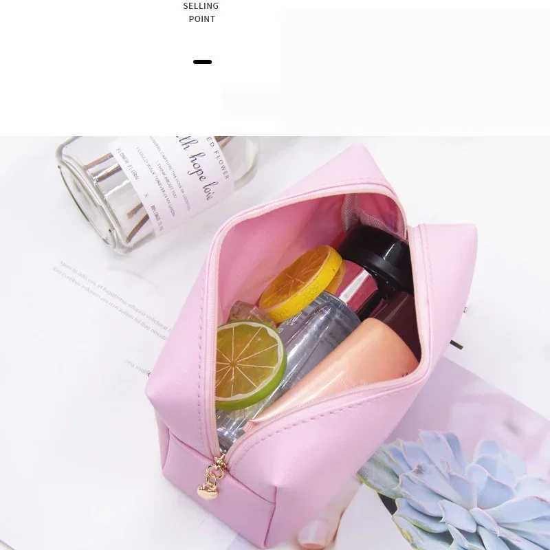 Girls Cosmetic Bag for Makeup PU Leather Make Up Organizer Case Handbag Women Travel Toiletry Storage Pouch Make Up CaseXJ241206