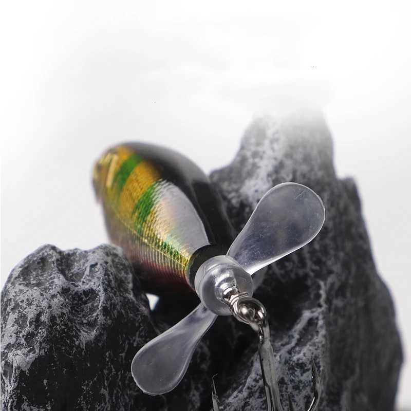 Rotating Bait Doub Snail Design Artificial Bait Hard Bait 6g 11g Bait Fishing Bass Mandarin Fish Tail Spinner Sea FishingXJ241128