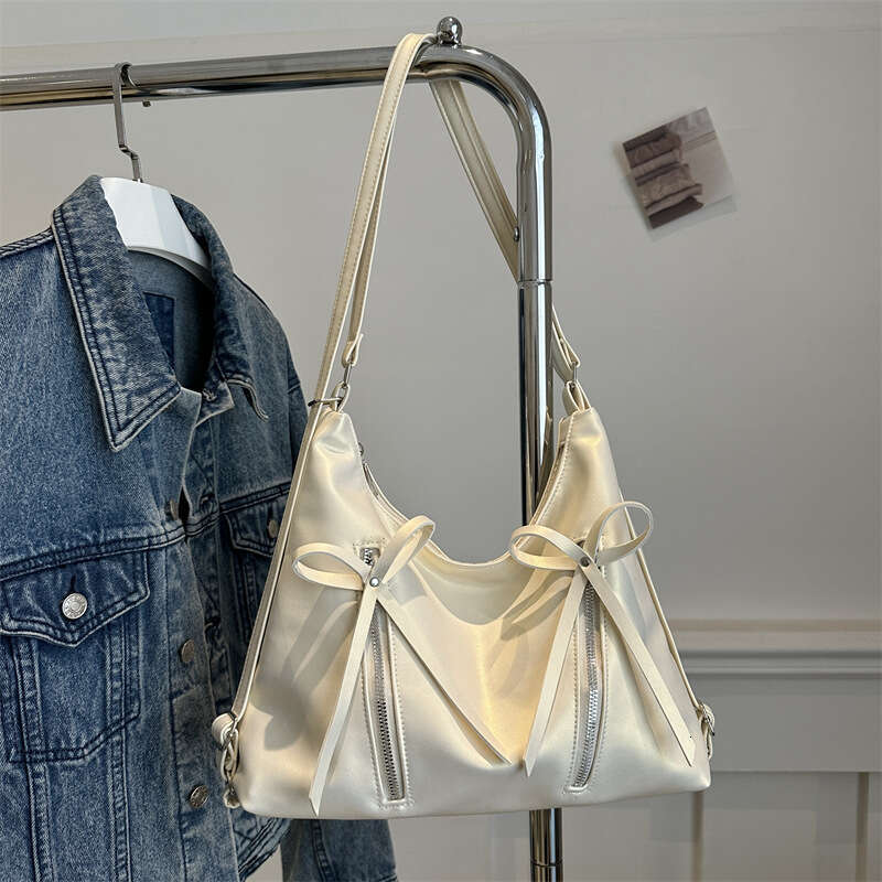 Underarm Spring Summer Bow, And Gentle, One Shoulder, Niche Korean Version, Women's New Tote Bag, Fashionable Quality, Classic B3