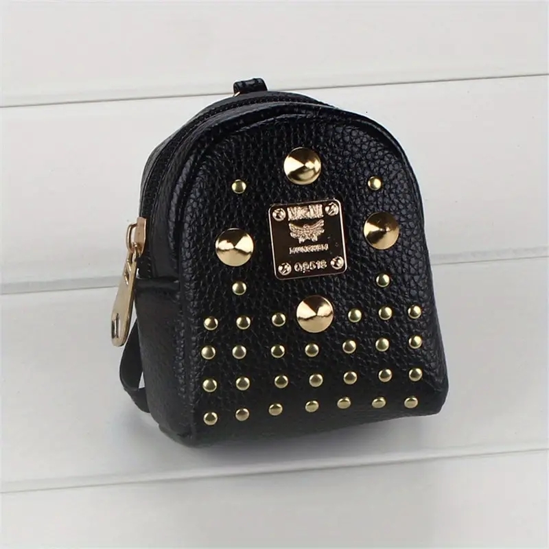 New Women s Fashion Mini Coin Wallet Rivet leisure Decorative Storage Bag Portable trend Designer Handbag