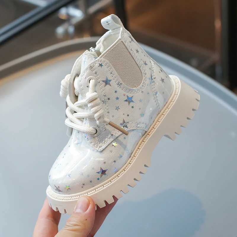 Childrens Fashion Boots Black Low Lightweight Boys Girls Toddler Shoes 0-8 Years Old Soft Bottom Non-slip Kids Baby Boots ShoesXJ241206