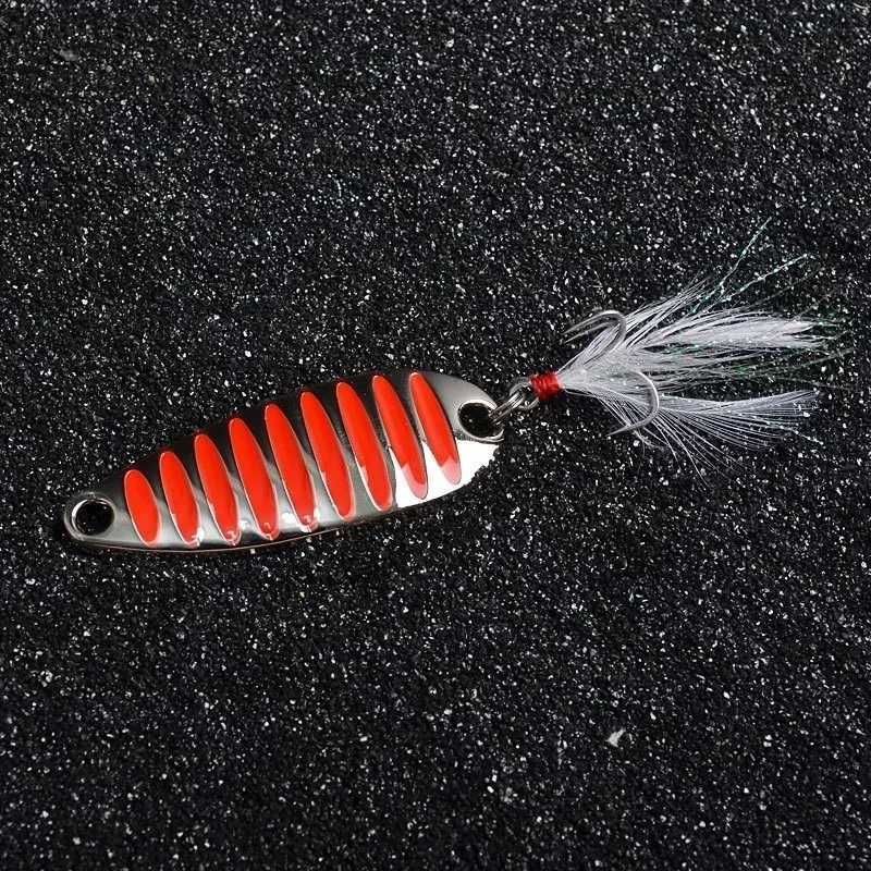 Wide mouthed fish with sing curved surface 3rd generation red stripe spoon shaped sequin curved mouth lure fake baitXJ241128