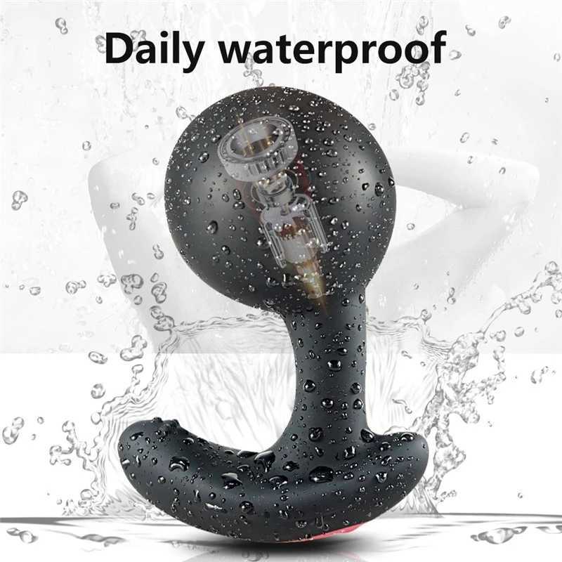 Wireless Remote Control Male Prostate Massage Vibrator Inflatable Anal Plug Expansion Vibrating Anal Sex Toys For Men WomanXJ241206