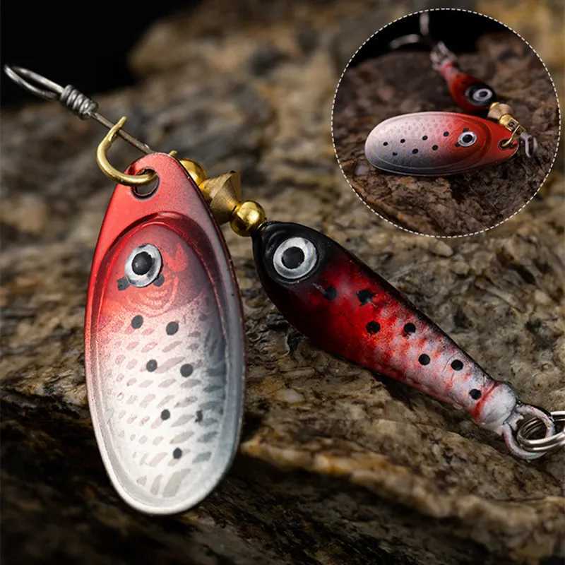 Rotating Metal Spinner Fishing Lures 9.1g 7cm Sequins Iscas Artificial Hard Baits Crap Bas Hook Tack AccoriesXJ241128