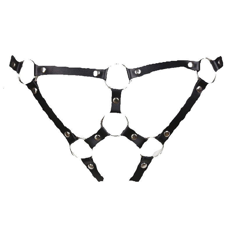 Hot selling adult sex toys, black leather chastity pants, women's bed clothes, flirtatious leather pants