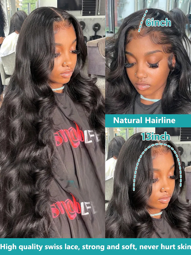MELODIE 30 38 Inch Frontal Body Wave 13X4 13X6 Lace Front Human Hair Wigs Brazilian 5X5 Glueless Closure Wig