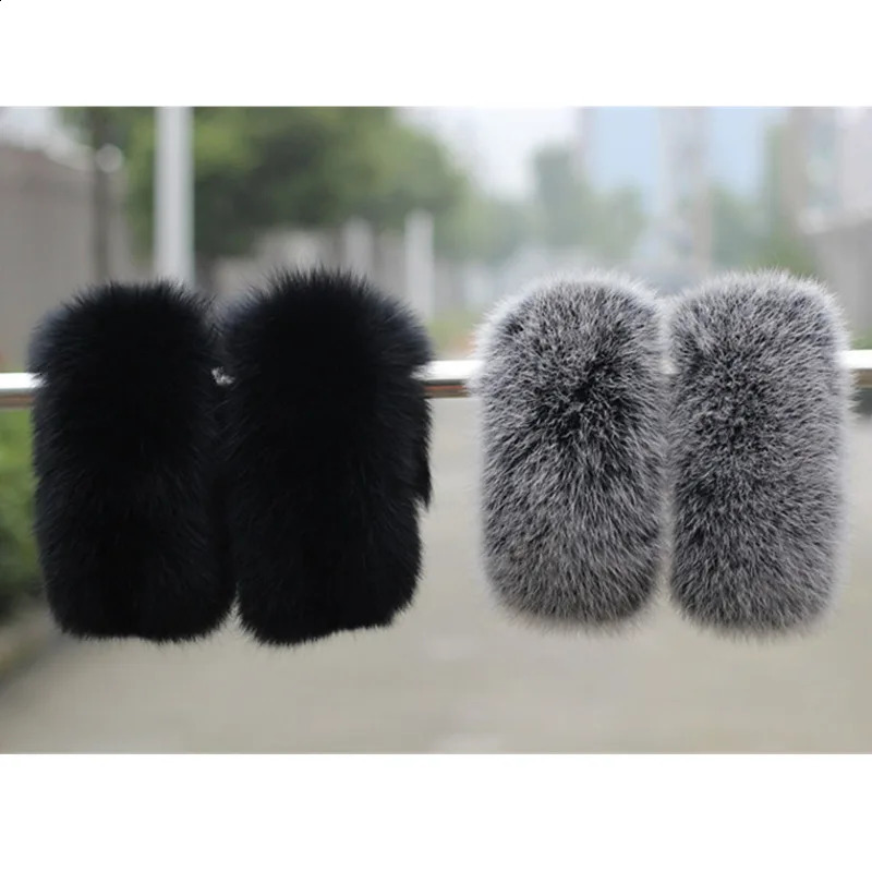 Fox fur cuffs womens arms warm womens bracelets natural fur wristbands raccoon fur cuffs thick womens wristbands sleeves 241206