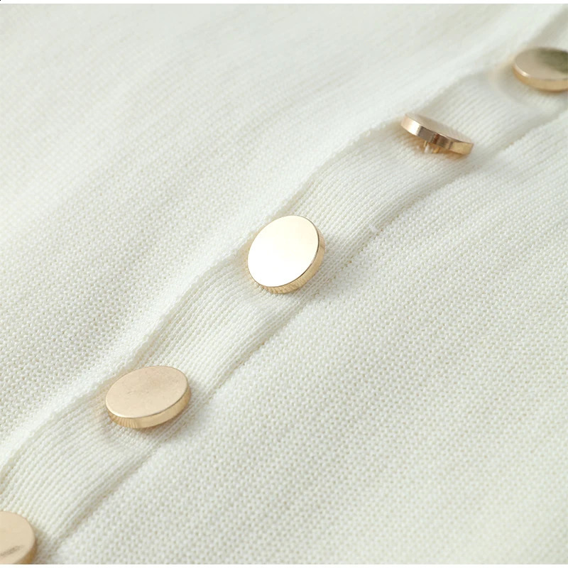 2024 Summer Elegant Lady Knitted Single Breasted Long Dresse Solid Sleeveless O Neck Button Bodycon Party Female Vestidos 241205Z