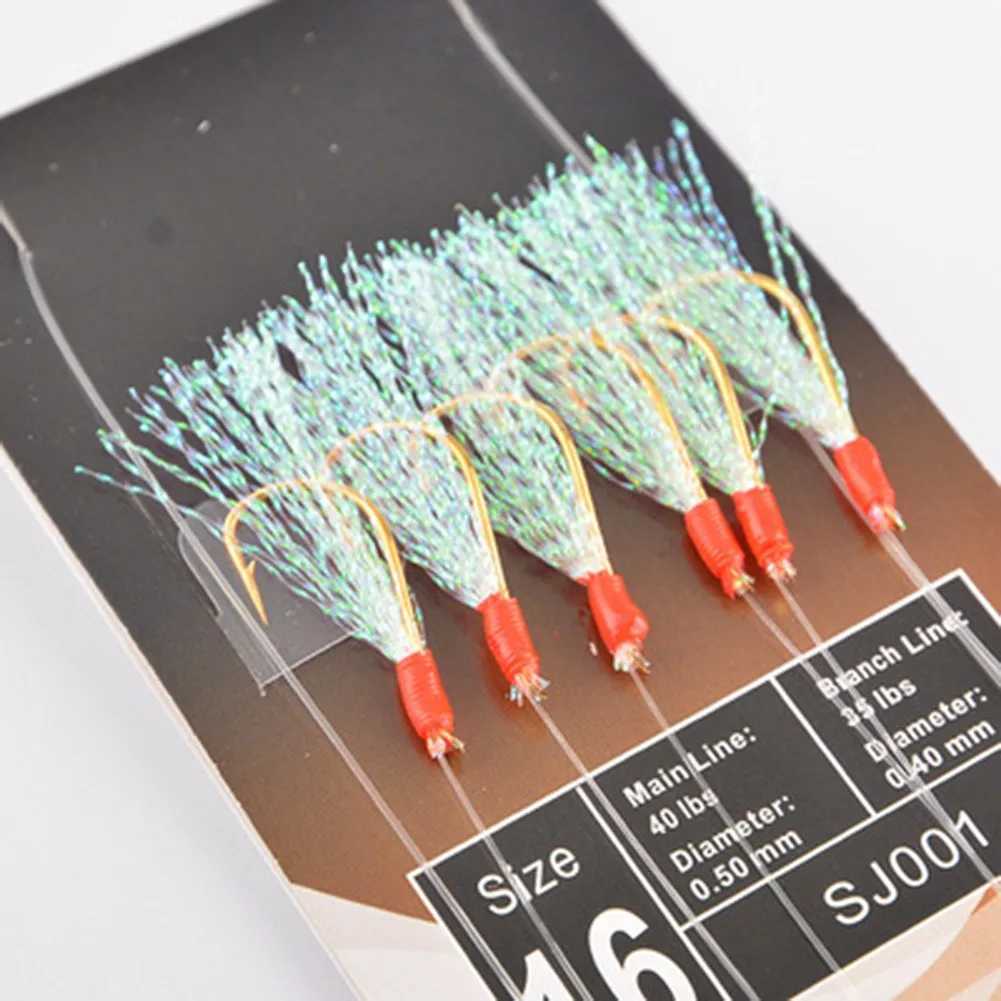 6Pcs/Pack Sabikis Soft Fishing Lure Rigs Bait Jig Lure Feather Lure Herring Bait Tack Tool For Mackerel And Deep Sea FishingXJ241128