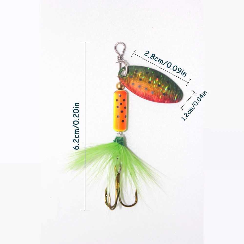 3.5g Spinner Baits Metal Sequin Feather Spoons Fishing Lure Spinneait Trout Lures Fishing LuresXJ241128
