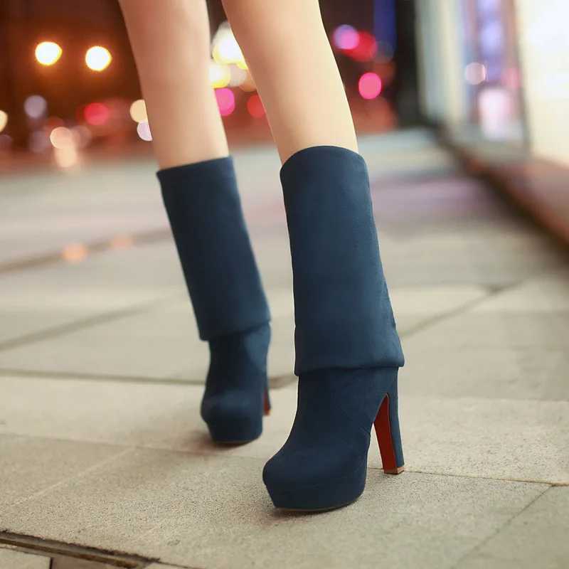 High Quality new sexy boots Fi Over The Knee Boots sexy thin square high heels platform Wan Shoes black size 34-43 T241206